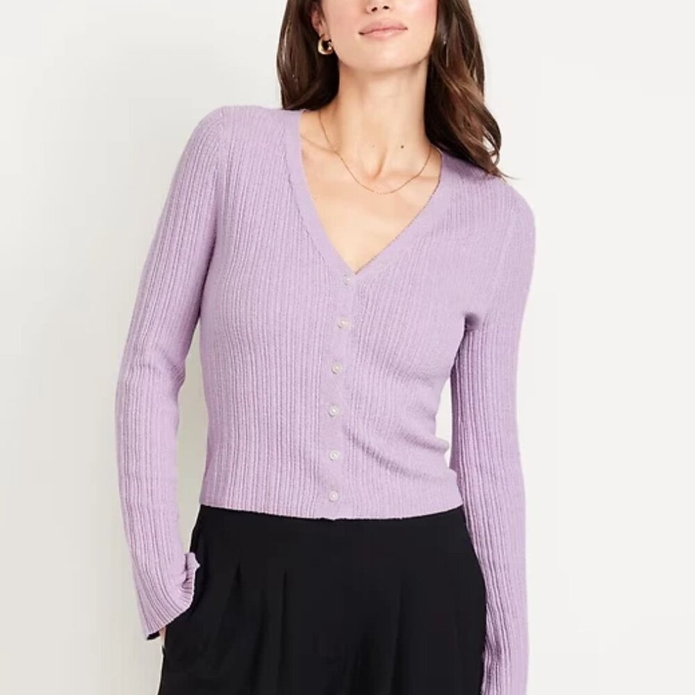 Old Navy Textured Bouclé Button-Down Cardigan Sweater, Medium, NWT!